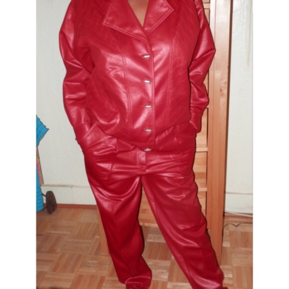 Two Piece washable leather pantsuit